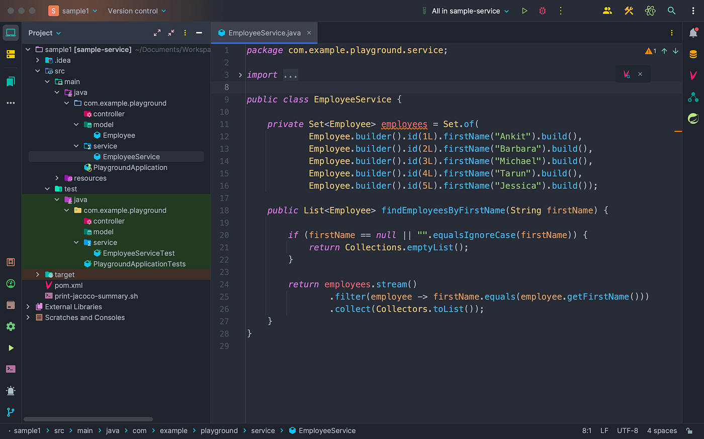 EmployeeService.java