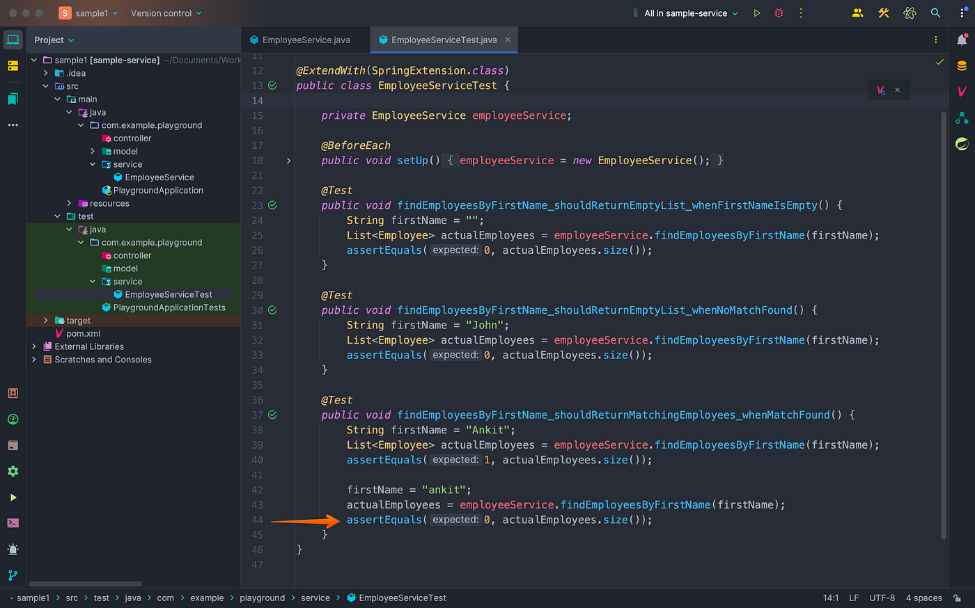 EmployeeServiceTest.java in Sample1
